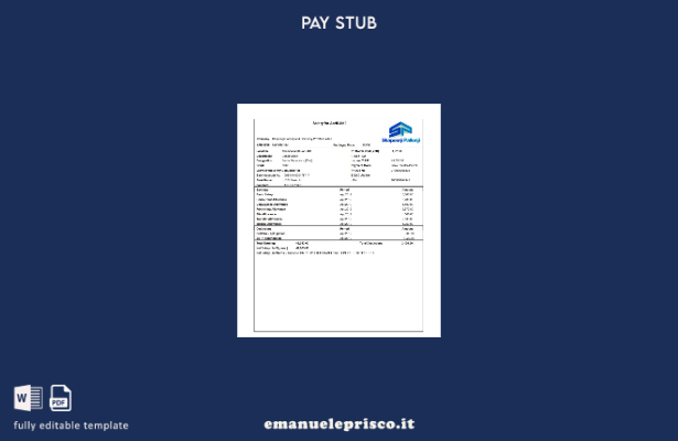 modello di buste paga dei dipendenti Shapoorji Pallonji in stile verificato